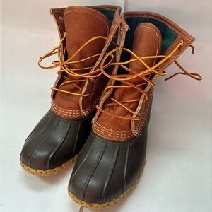 L.L. Bean 8” flannel-lined/insulated bean boots - size 8